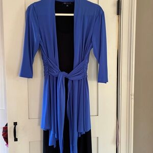 Jones New York Royal Blue and Black Long Sleeve Dress